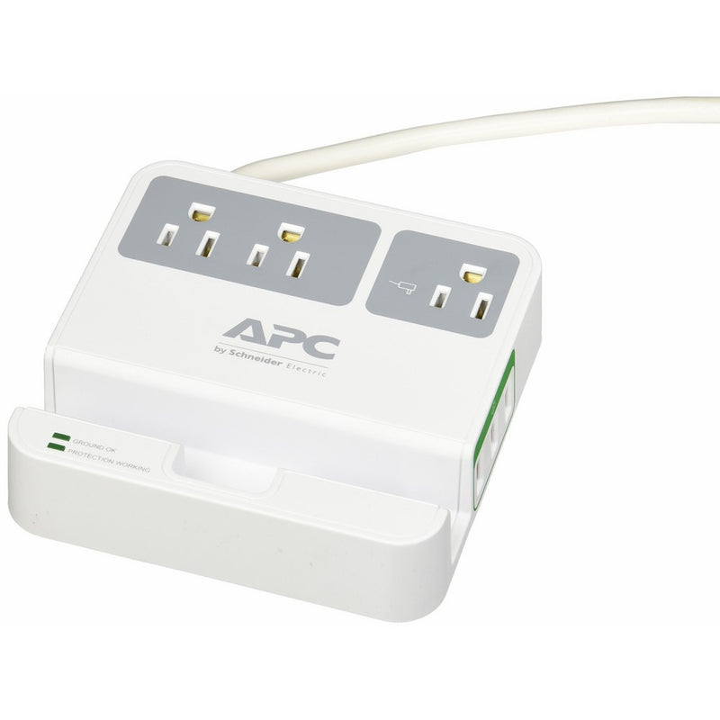 APC 3-Outlet Surge Protector 1080 Joule with 3 USB Charging Ports, SurgeArrest Essential (P3U3)