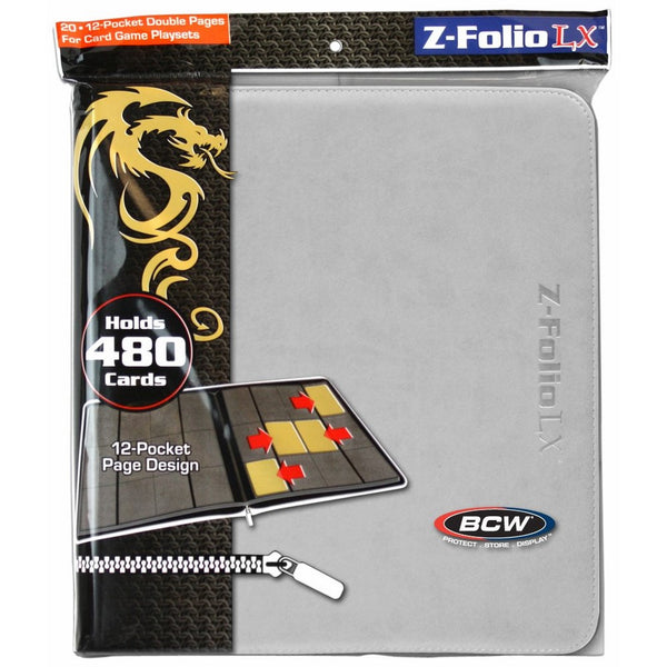 12-Pocket Z-Folio LX Trading Card Albums, White