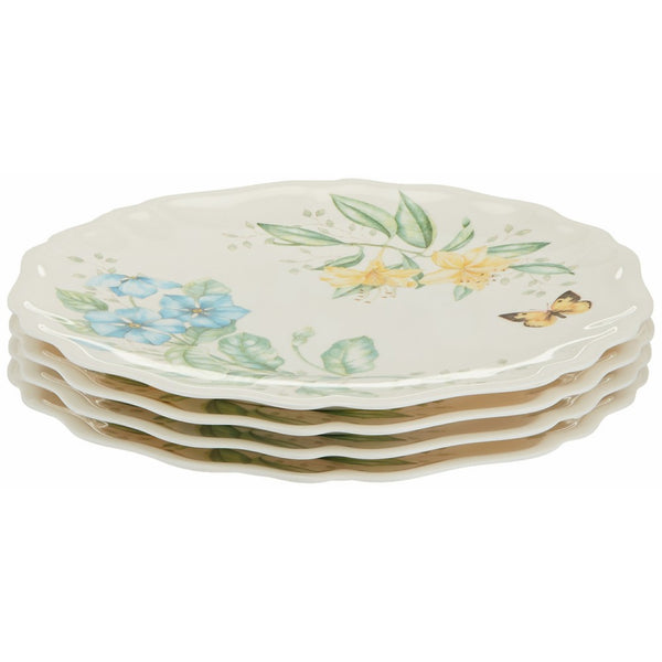 Lenox Butterfly Meadow Melamine Dinner Plates (Set of 4), White