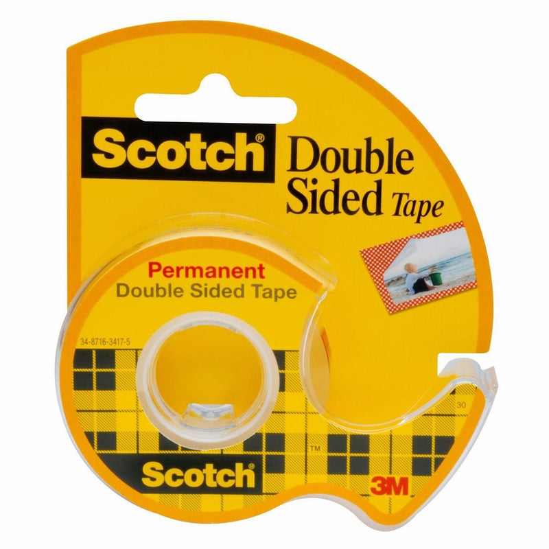 Scotch Brand Double Sided Tape with Dispenser, Standard Width, 3/4 x 300 Inches (237)