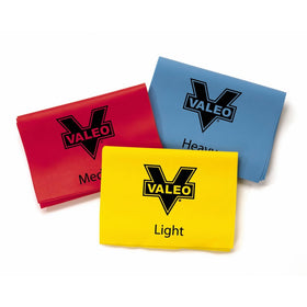 Valeo 4-Foot Long Stretch Exercise Resistance Bands, Pack of 3, Color Coded For Light, Medium, And Heavy-Duty Resistance For Physical Therapy, Pilates, Yoga, Strength Training Workout