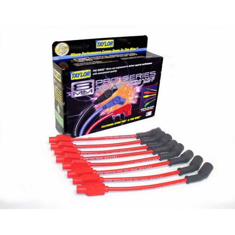 Taylor Cable 72205 Red Custom 8mm Spiro-Pro Ignition Wire Set