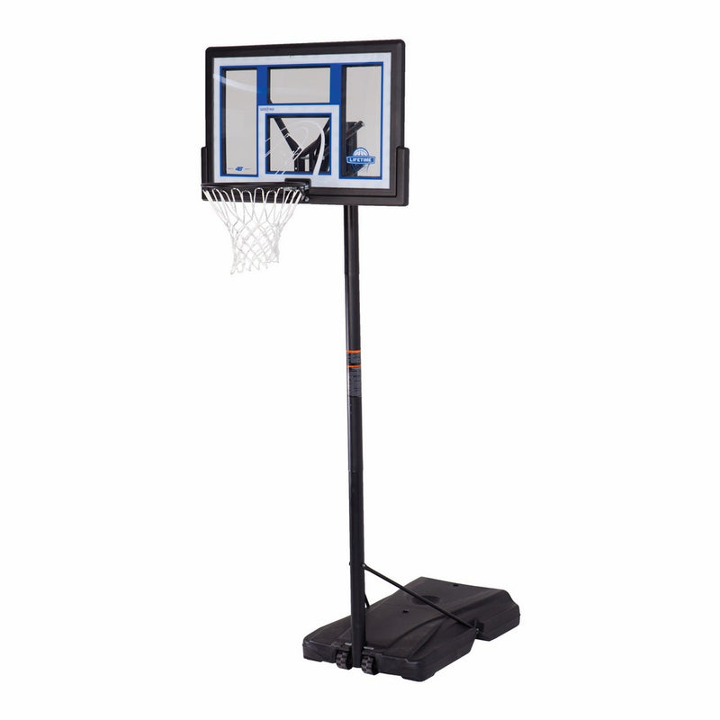 Lifetime 1479 Courtside Height Adjustable Portable Basketball System, 48 Inch Shatterproof Backboard