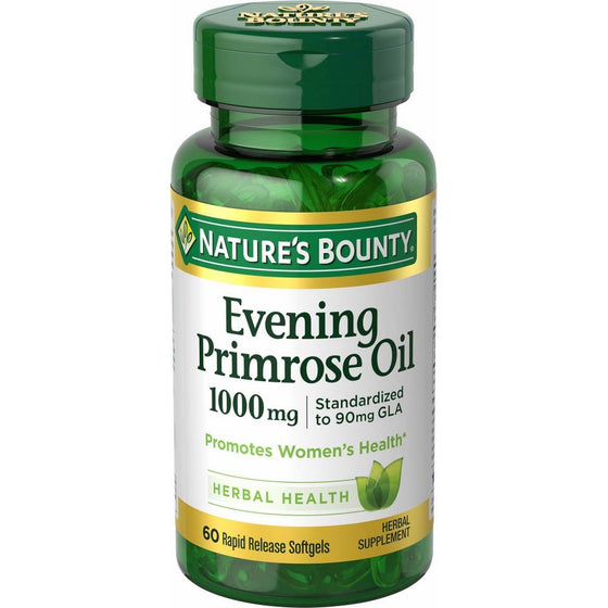 Nature's Bounty Evening Primose Oil 1000 mg, 60 Softgels