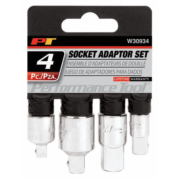 Performance Tool W30934 4-Piece Socket Adapter Set