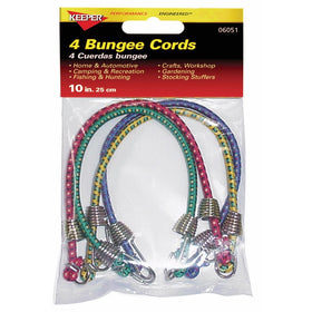 Keeper 06051 10" Mini Bungee Cord, 4 Pack
