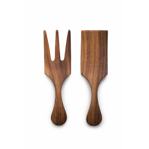 Ironwood Gourmet 28125 Large Farmhouse Salad Utensil Set, Acacia Wood