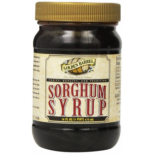 Golden Barrrel Sorghum Syrup Wide Mouth Jar, 16 oz (Pack May Vary)