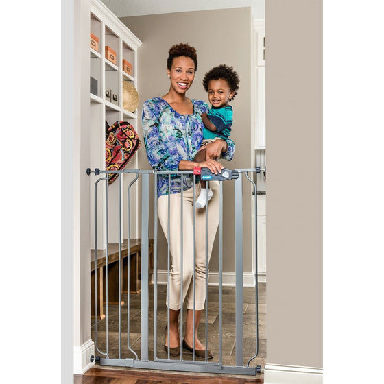 Regalo Deluxe Easy Step Extra Tall Gate, Platinum