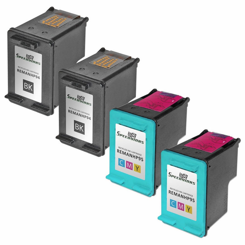 Generic Remanufactured Ink Cartridge Replacement for HP 94 C8765WN HP 95 C8766WN (2 Black 2 Color)
