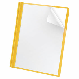 Oxford Premium Clear Front Report Covers, Letter Size, Yellow, 25 per Pack (58809EE)