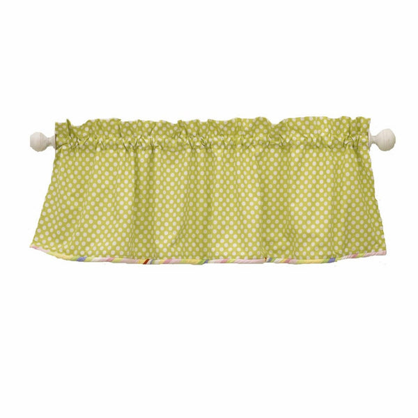 Cotton Tale Designs Spring Fling Valance, Green/White