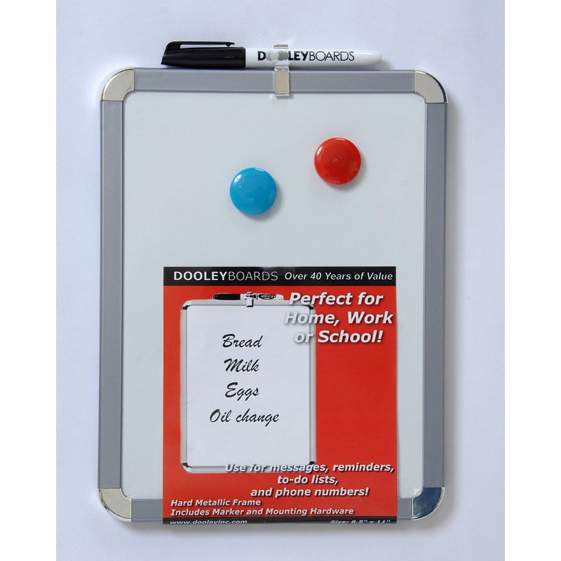 Dooley Metallic Framed Magnetic Dry Erase Board, 8.5 x 11 Inches, 1 Board (811MGMTC)