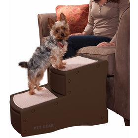 Pet Gear Easy Step II Pet Stairs, 2 Step for Cats/Dogs up to 150 Pounds, Portable, Removable Washable Carpet Tread