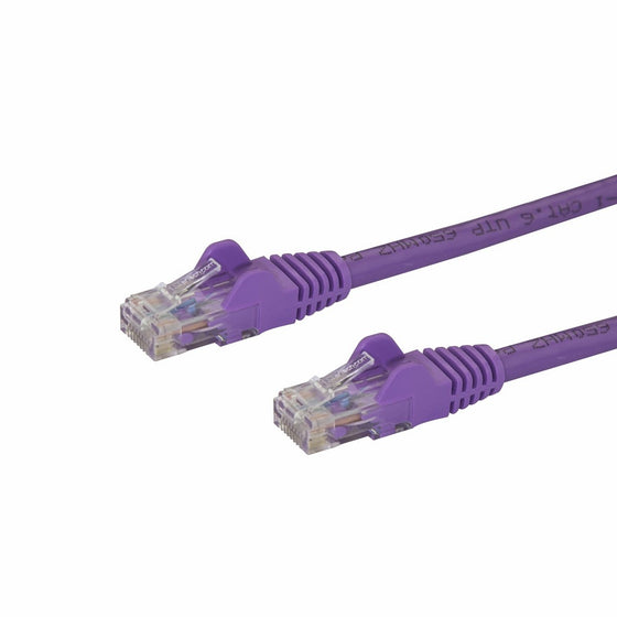 StarTech.com Cat6 Ethernet Cable - 50 ft - Purple - Patch Cable - Snagless Cat5 Cable - Long Network Cable - Ethernet Cord - Cat 6 Cable - 50ft