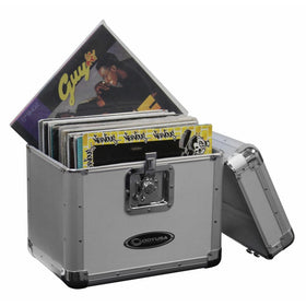 Odyssey KROM Transport Case for 70, 12 Inch Vinyl Records, Silver | KLP1-SILVER