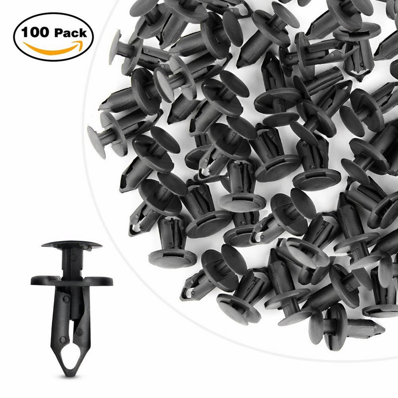 GOOACC Nylon Bumper Fastener Rivet Clips GM 21030249 Ford N807389S Automotive Furniture Assembly Expansion Screws Kit Auto Body Clips 8mm - 100PCS