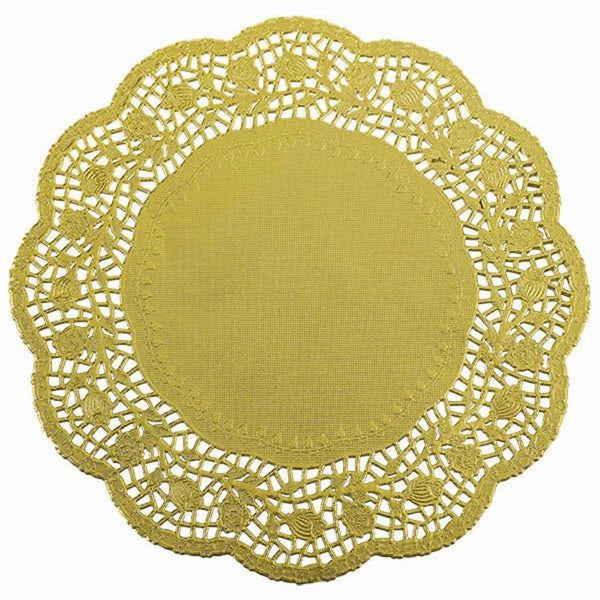 Amscan Gold Foil Round Doilies (6 Pack) 10.5"