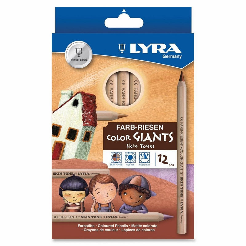Dixon Ticonderoga Company Lyra Color Giants Skin Tone Colored Pencils (DIX3931124)
