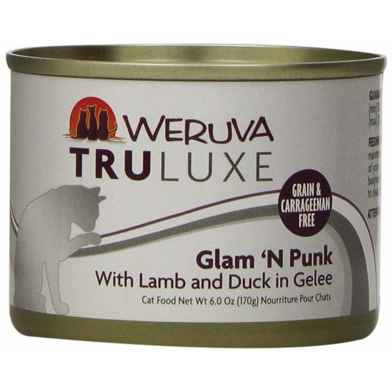 Weruva's TruLuxe Cat Food, Glam 'N Punk with Lamb & Duck in Gelée, 6oz Can (Pack of 24)
