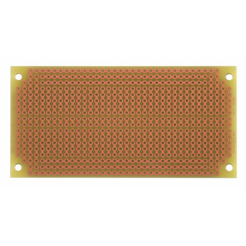 SB404 Solderable PC BreadBoard, 1 Sided PCB, matches BB400 breadboards with Power Rails, 3.75 x 1.85in (95.3 x 47.0mm)
