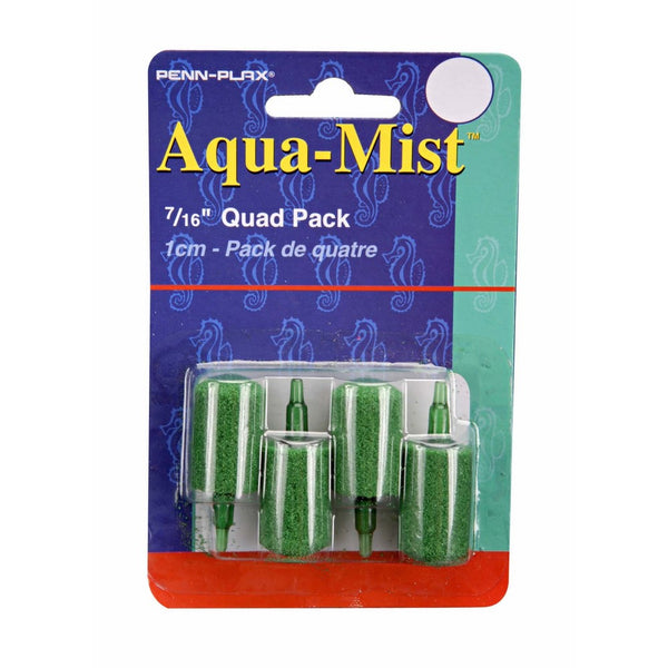 Penn Plax AS6Q 4-Pack Aqua Mist Air Stone Cylinder Aerator for Fish Tank