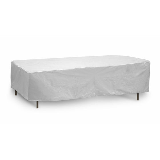 Protective Covers Weatherproof Table Cover, 80 Inch x 84 Inch, Oval/Rectangle Table, Gray