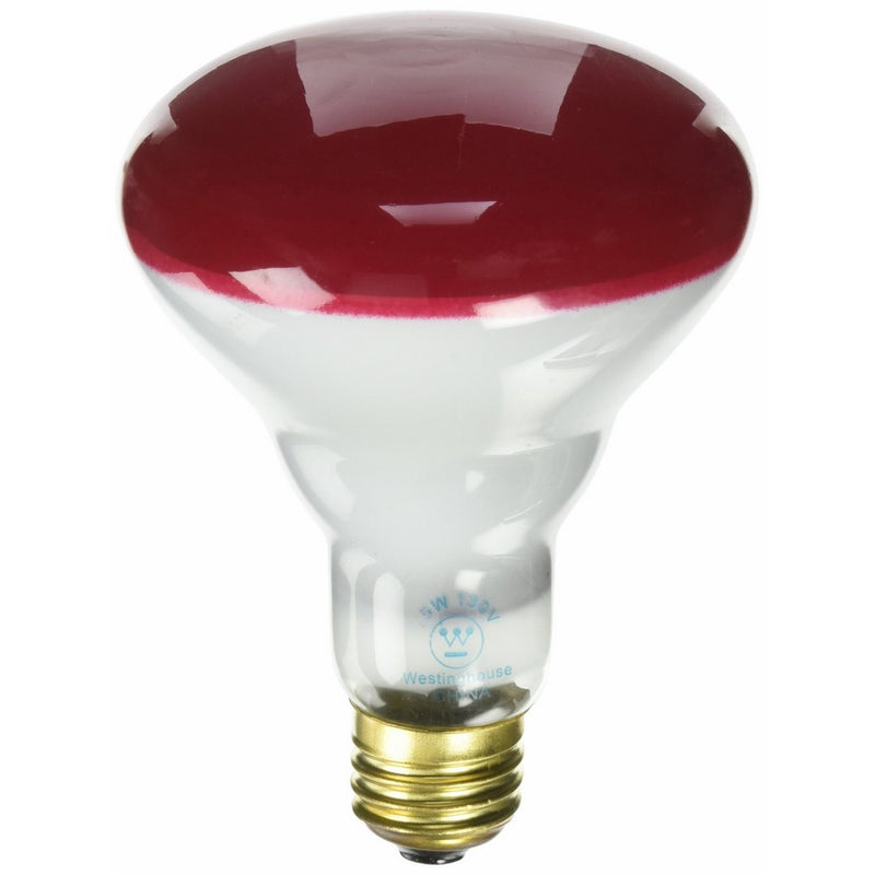 Westinghouse 0467200, 75 Watt, 130 Volt Red Flood BR30 Incandescent Light Bulb