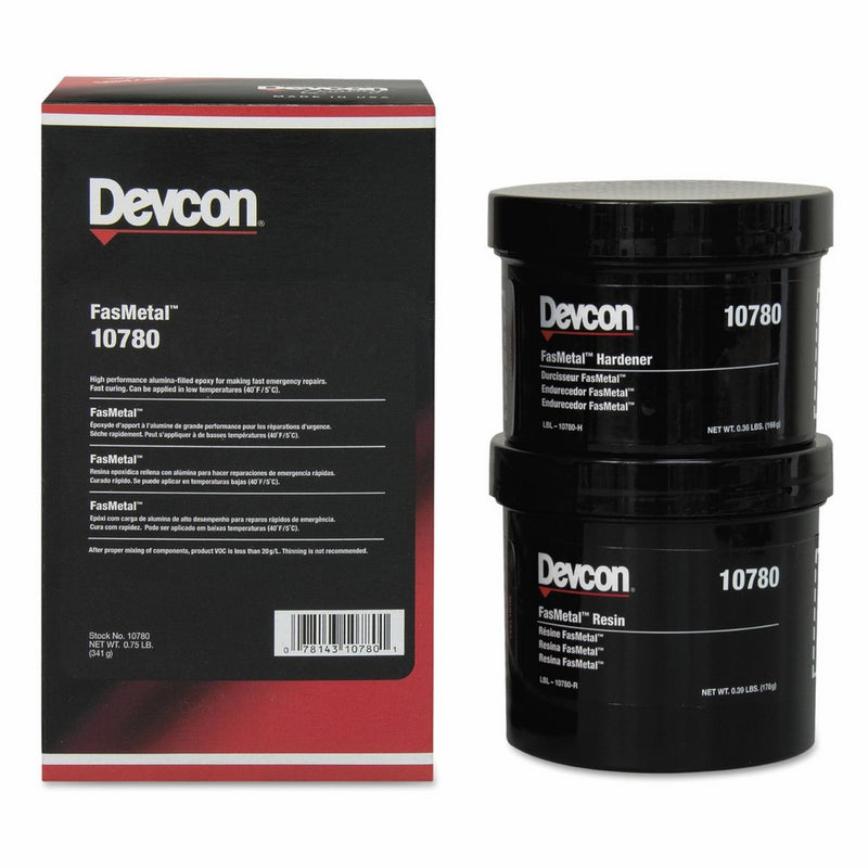 Devcon 10780 Gray FasMetal Putty, 3/4 lb. Can