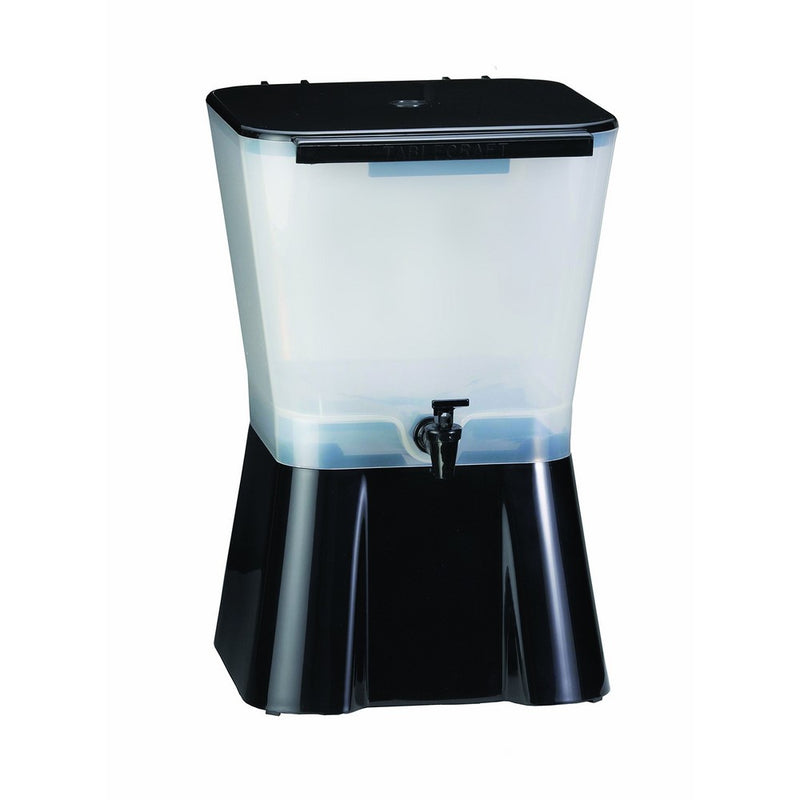 TableCraft H953 3-Gallon Beverage Dispenser Black And Clear