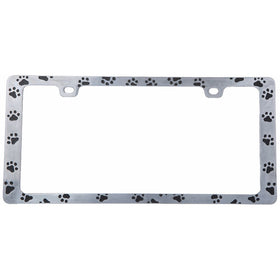 Bell Automotive 22-1-46104-8 Universal Black Paw Print Design License Plate Frame