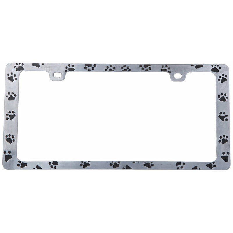Bell Automotive 22-1-46104-8 Universal Black Paw Print Design License Plate Frame