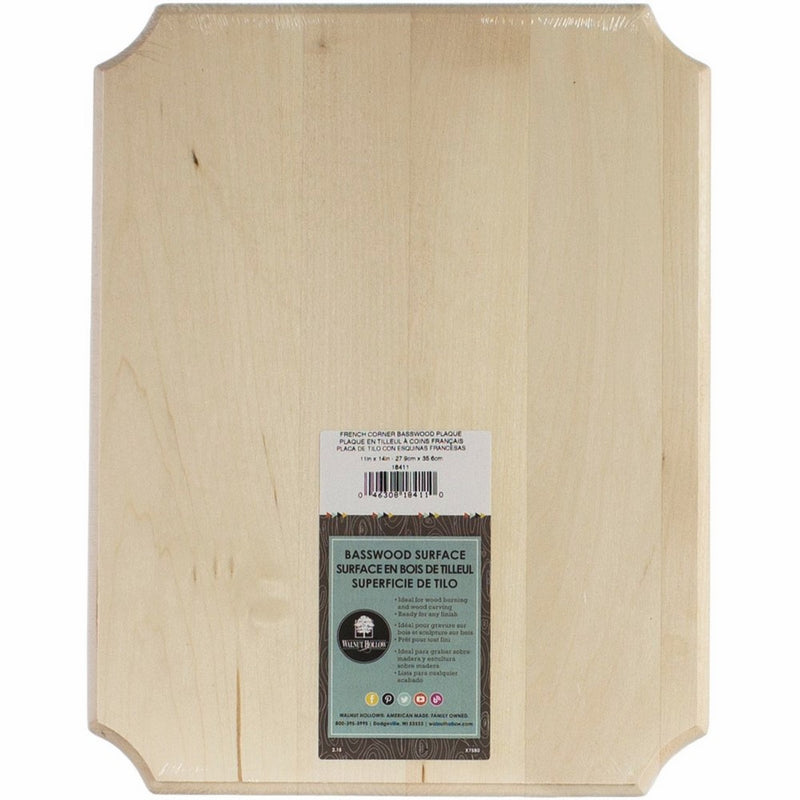 Walnut Hollow Basswood Plaque, French Corner