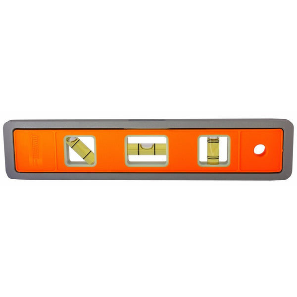 Johnson Level and Tool 5500M-GLO 9-Inch Magnetic Glo-View Aluminum Torpedo Level with Rare Earth Magnets - 3 Vial