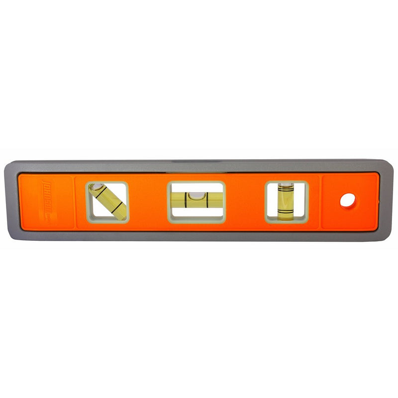 Johnson Level and Tool 5500M-GLO 9-Inch Magnetic Glo-View Aluminum Torpedo Level with Rare Earth Magnets - 3 Vial