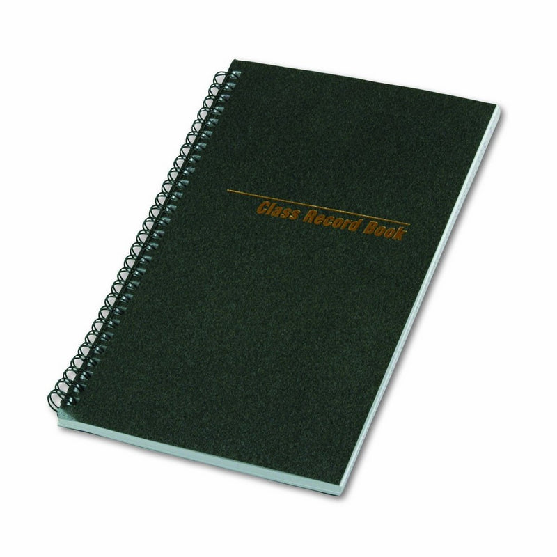 National 33990 Class Record Book, 6-Day/6-Week Format, 9-1/2 x 5-3/4, Black, 120 Pages