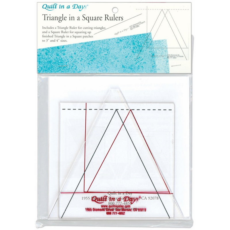 Crafter's Companion 2008 Quilt in a Day, Triangle in a Square Ruler, Set of 2