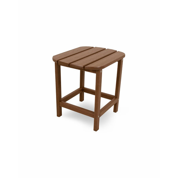 POLYWOOD SBT18TE South Beach 18" Outdoor Side Table, Teak