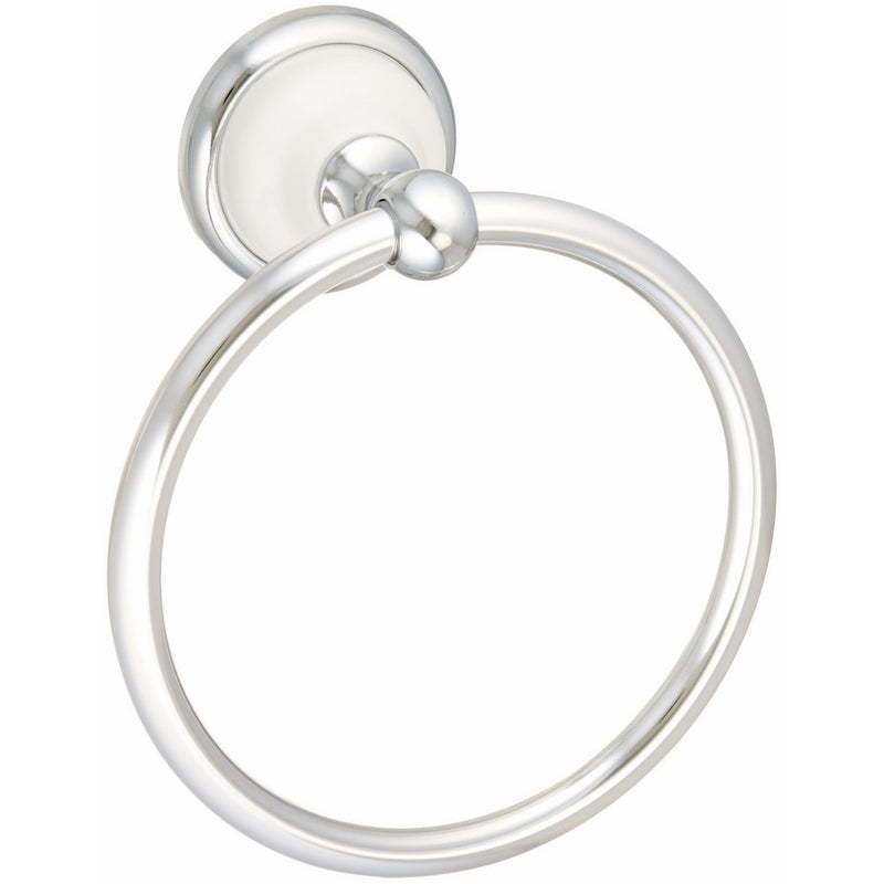 Franklin Brass126882 Bellini Towel Ring, Polished Chrome & White