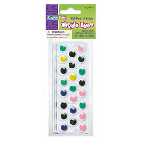 Creativity Street Wiggle Eyes Assorted Sizes and Bright Colors, 100-Piece (344611)