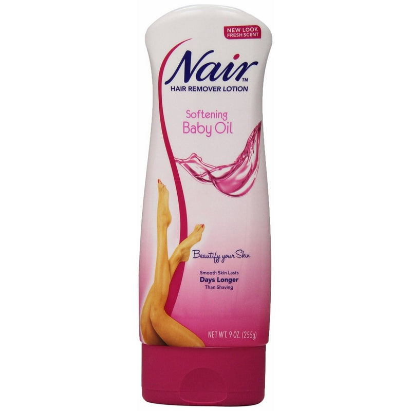 Nair Baby Oil Hair Remover Lotion, 9 Oz (Pack of 3)