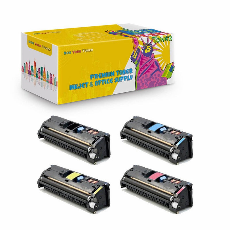 Compatible Toner Cartridges (1 Black, 1 Cyan, 1 Magenta, 1 Yellow) for HP LaserJet 2550, 2820 And 2840 Printers - 4 Pack