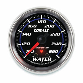 Auto Meter 7955 Cobalt 2-5/8" 100-260 Degree F Full Sweep Electric Water Temperature Gauge with Peak Memory and Warning