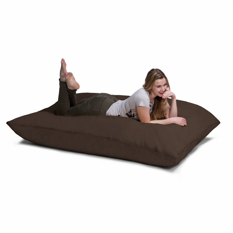 Jaxx Pillow Saxx 5.5-Foot - Huge Bean Bag Floor Pillow and Lounger, Chocolate