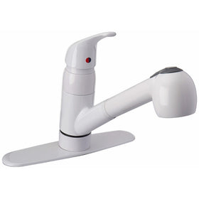 Pfister G133-10WWSeries 1-Handle Pull-Out Kitchen Faucet, White