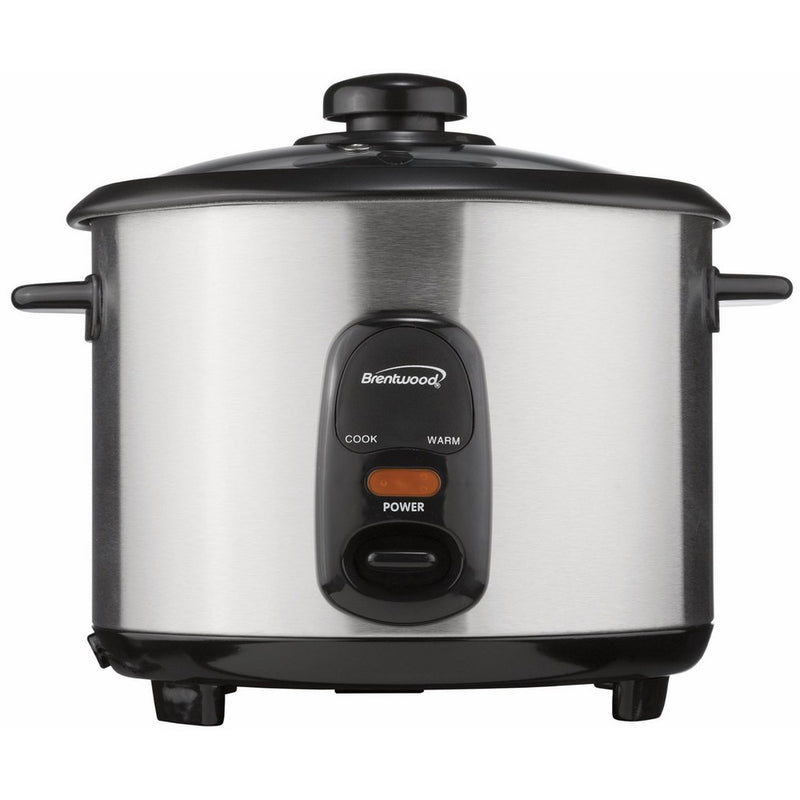 Brentwood TS-15 Appliances 8 Cup Rice Cooker, Silver