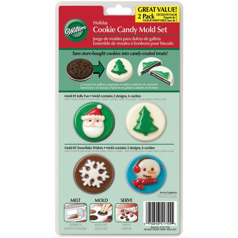 Wilton 8-Cavity Candy Mold, Christmas