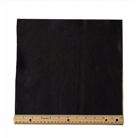 Upholstery Leather Piece Black Cowhide Light Weight 12" x 12" 1 SF