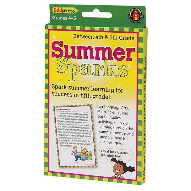 Summer Sparks Activity Cards, Between Grade 4 and Grade 5