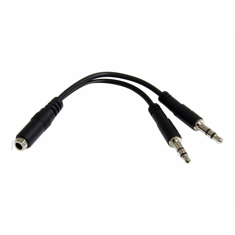 StarTech MUYHSFMM 3.5mm 4 Pin to 2x3 Pin 3.5mm Headset Splitter Adapter - F/M